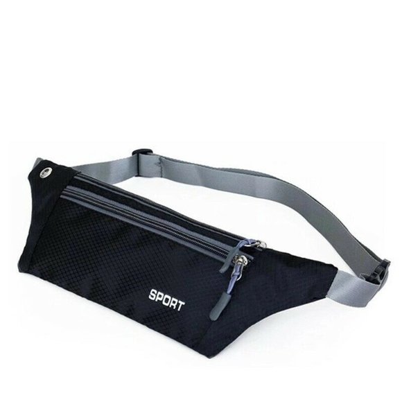 Waterproof Running Belt Fanny Pack Black - Picture 1 of 5